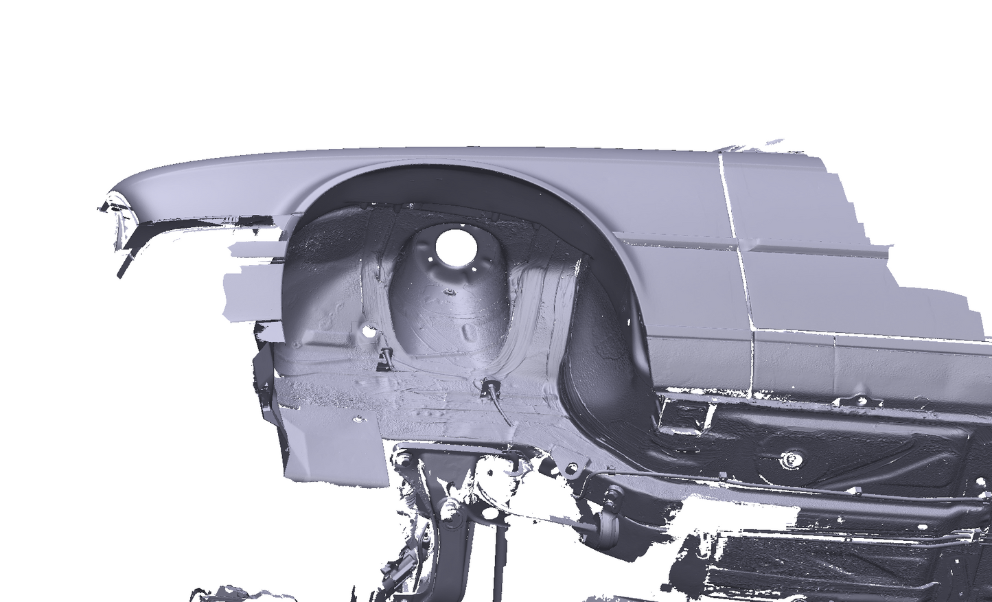 E30 Coupe Partial Underbody 3D Scan